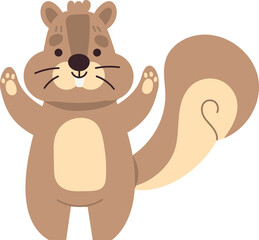 squirrel cute animal zoo isolated clipart