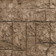 Slate Pattern Brownish  Wall. Brickform. Tilework. Slate Tile. Concrete stamp Pattern for outdoor floor or wall finishing. Sepia Color