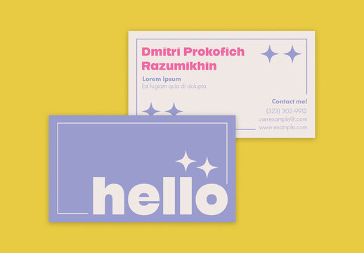 Purple and Beige Business Card