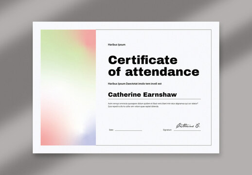 White Multicolores Gradient Minimal Certificate