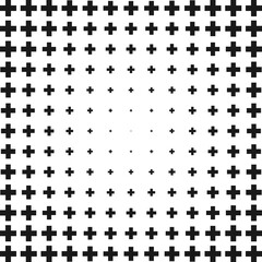 Swiss Cross Shapes Halftone Texture Pattern