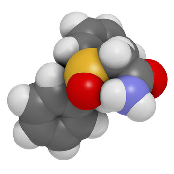 Modafinil Wakefulness Promoting Drug, Chemical Structure.