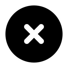 Obraz premium delete stop x circle icon
