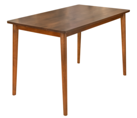 Wooden dining table. Isolated on a white background. Interior element