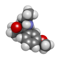  Methoxetamine (MXE) recreational designer drug, chemical structure.