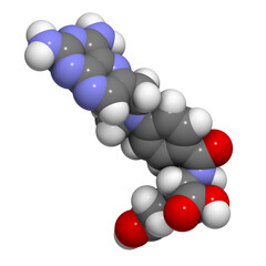 Methotrexate cancer chemotherapy and immunosuppressive drug, chemical structure.