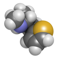 Methiopropamine (MPA) recreational drug, chemical structure