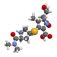 Meropenem broad-spectrum antibiotic (carbapenem class), chemical structure