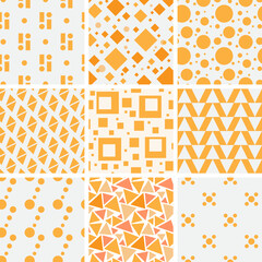 Set of geometric seamless patterns.
