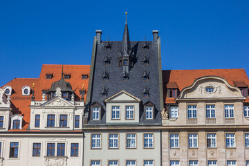 Obraz premium Historic buildings on the market square of Leipzig, Germany