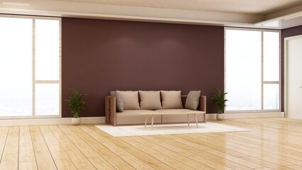 modern office lobby waiting room for company logo mockup