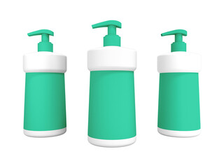 Transparent Glossy Plastic Liquid Laundry Soap Bottle Image