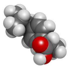 Ibuprofen pain and inflammation drug (NSAID), chemical structure.