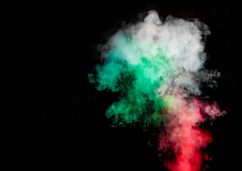 smoke on black background