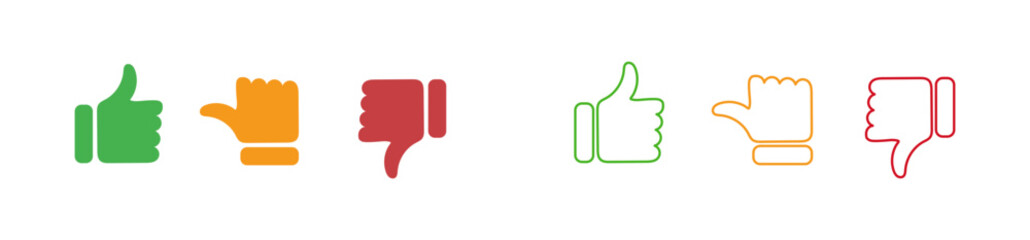 Thumbs vector icon. Valuation thumbs - stock vector EPS10