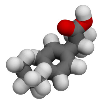 Ibuprofen pain and inflammation drug (NSAID) molecule.