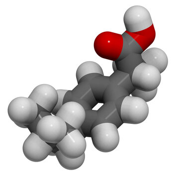 Ibuprofen pain and inflammation drug (NSAID) molecule.
