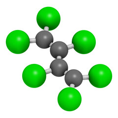 Hexachlorobutadiene (HBCD) solvent molecule. Also used as algicide and herbicide.