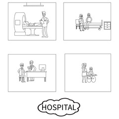funny profession coloring page for kids 