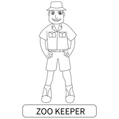 funny profession coloring page for kids 