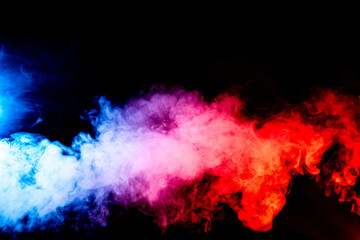 Stripe of Smoke Cloud with red and blue