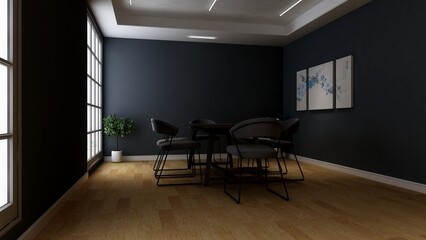modern office meeting room for company wall logo mockup	