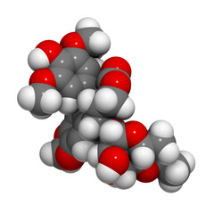 Etoposide cancer chemotherapy drug, chemical structure.