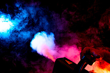 Smoke Machine make colorful smoke clouds