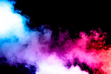 Purple Sea of colorful Smoke Fields