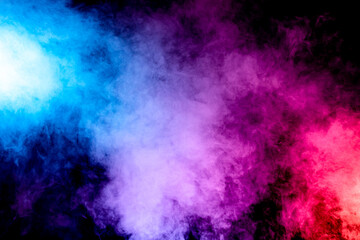 Fototapeta na wymiar Colorful Clouds of Smoke and Fog