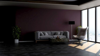 modern office lobby waiting room for company logo mockup	