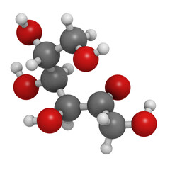 Tagatose sweetener, molecular model