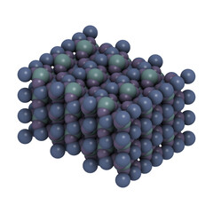 Copper (II) sulfate (CuSO4, cupric sulfate), crystal structure.