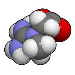 Creatine molecule. Often used in food supplements.