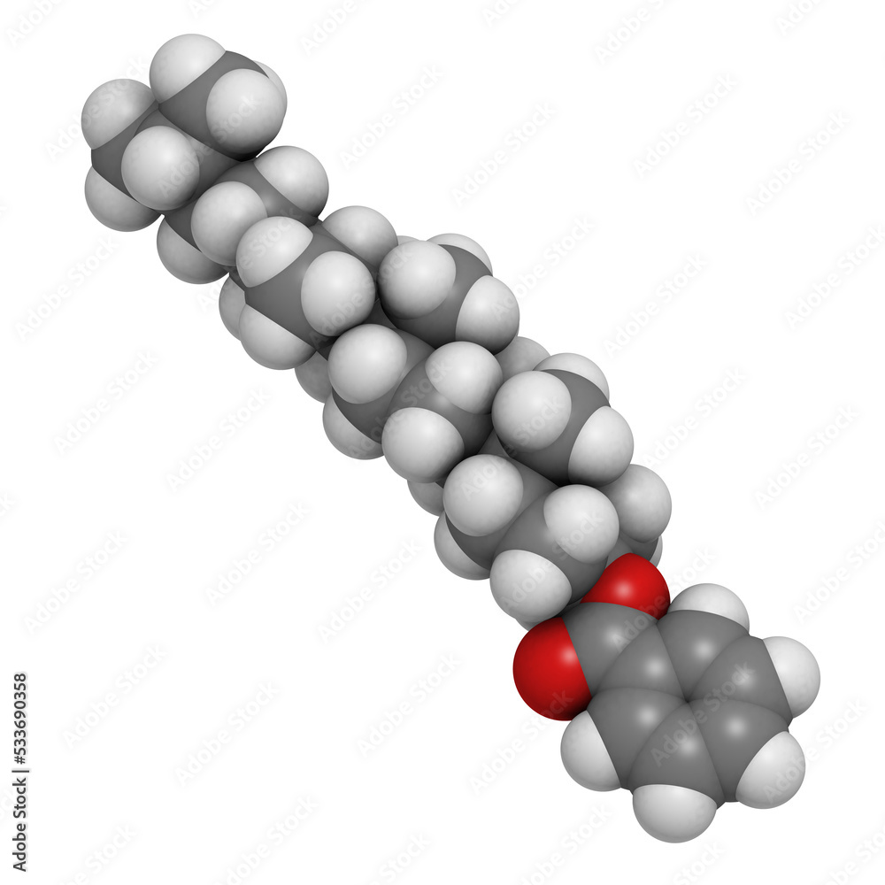 Poster cholesteryl benzoate liquid crystal molecule, chemical structure