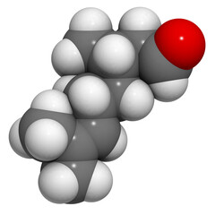 Citronellal citronella oil molecule. Used in insect repellents.