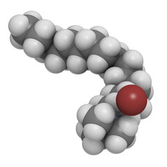 Cetrimonium bromide antiseptic, molecular model