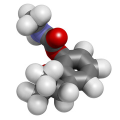 Carbofuran carbamate pesticide molecule. Insecticide that is also highly toxic to humans and wildlife.