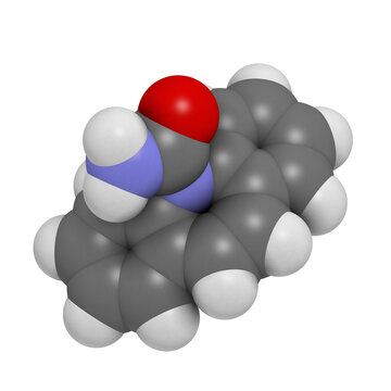 Carbamazepine anticonvulsant and mood stabilizing drug molecule. Used to treat epilepsy (convulsions), bipolar disorder and a number of other diseases.