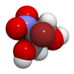Bronopol preservative molecule. Possibly carcinogenic through nitrosamine formation.