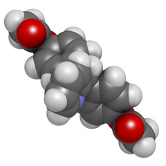Bisacodyl laxative drug, chemical structure.