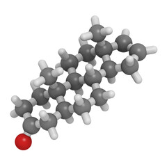 Androstenone molecule, chemical structure