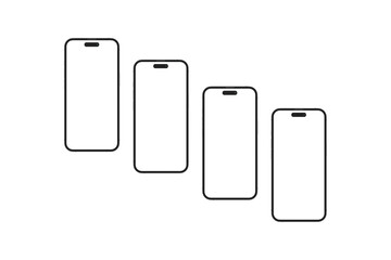 Realistic blank phone illustration. UI UX app presentation. 3D Render.