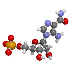 AICA ribonucleotide (AICAR) performance enhancing drug molecule. Used as doping agent.