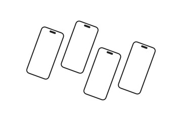 Realistic blank phone illustration. UI UX app presentation. 3D Render.