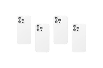 Realistic blank phone illustration. UI UX app presentation. 3D Render.