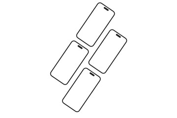 Realistic blank phone illustration. UI UX app presentation. 3D Render.