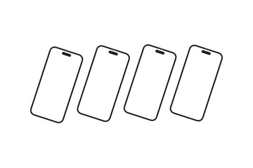 Realistic blank phone illustration. UI UX app presentation. 3D Render.