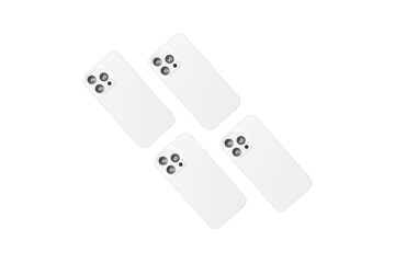 Realistic blank phone illustration. UI UX app presentation. 3D Render.