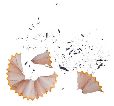 Isolated pencil shavings